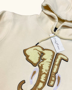 Cream Big Face Hoodie