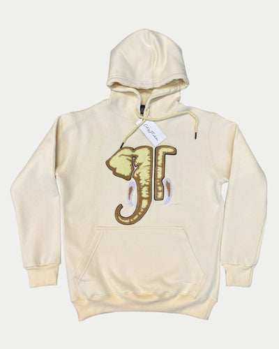 Cream Big Face Hoodie