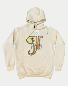 Cream Big Face Hoodie