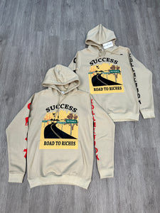 Road to Success Hoodie Red Sleeve