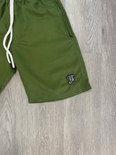 Load image into Gallery viewer, Green Nylon Logo Shorts